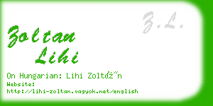 zoltan lihi business card